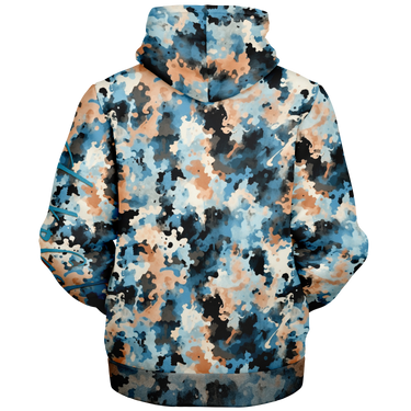 Chokefish™ Microfleece Zip-Up Hoodie Acid-Wash Colors-003B